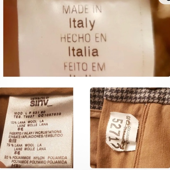 Sea by Chloe wool taupe trousers tailored with Grey Houndstooth Band - Picture 4 of 6